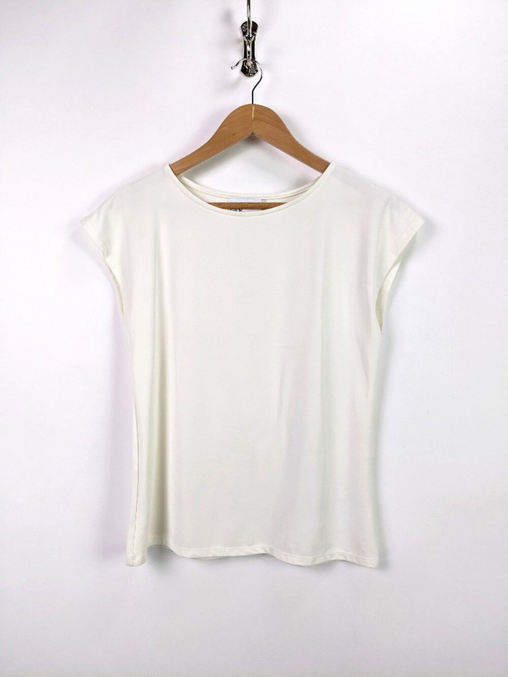 Nordstrom Rack Womens Ivory Cap Sleeve Basic Top Size S